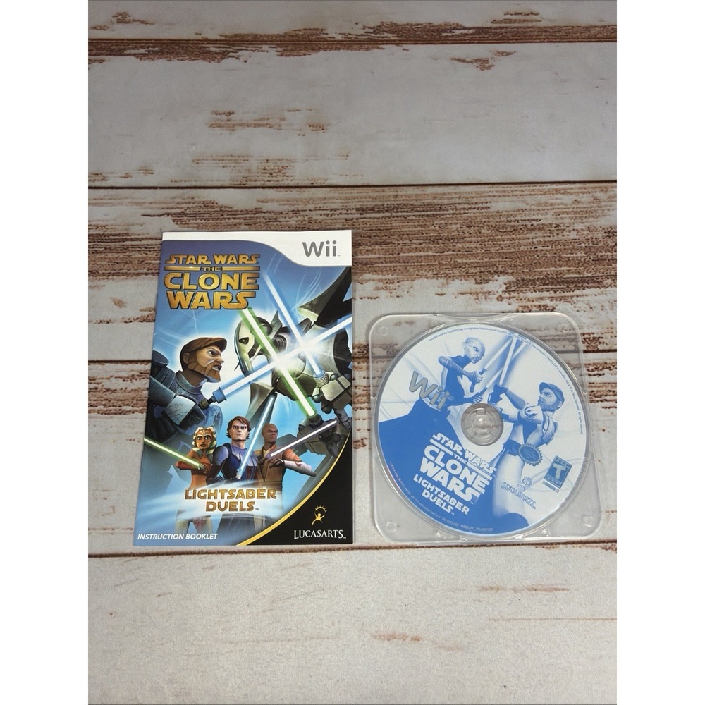 Star Wars The Clone Wars Lightsaber Duels Nintendo Wii Game Disc & Manual Only